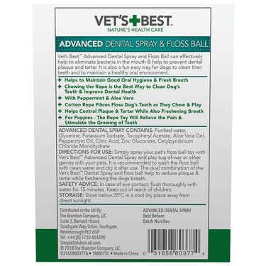 Advanced Dental Spray & Floss Ball for Dogs 120ml